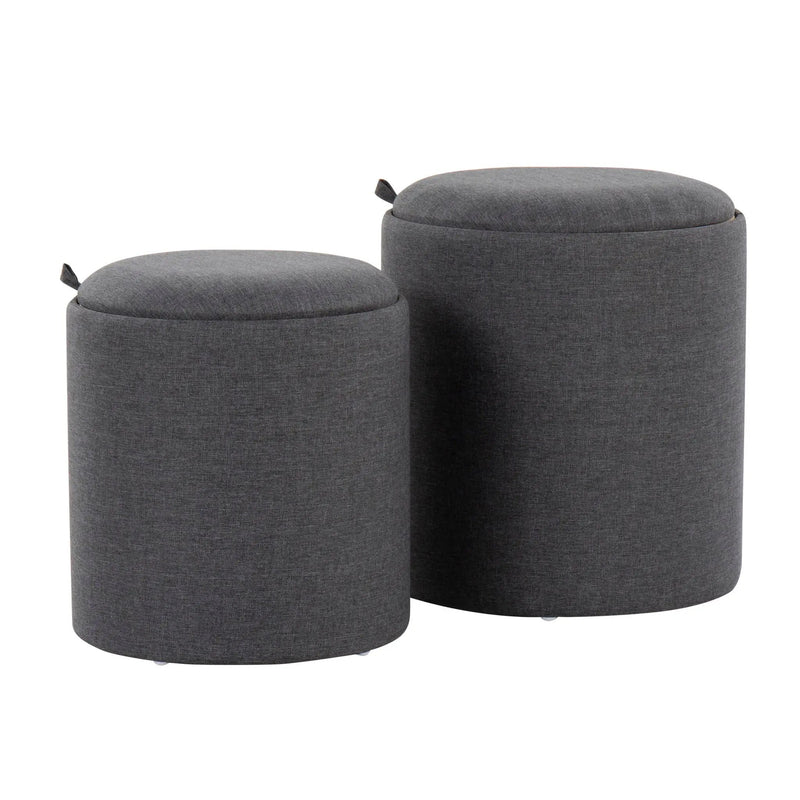 Tray - Contemporary Nesting Ottoman Set by Unique Piece Furniture