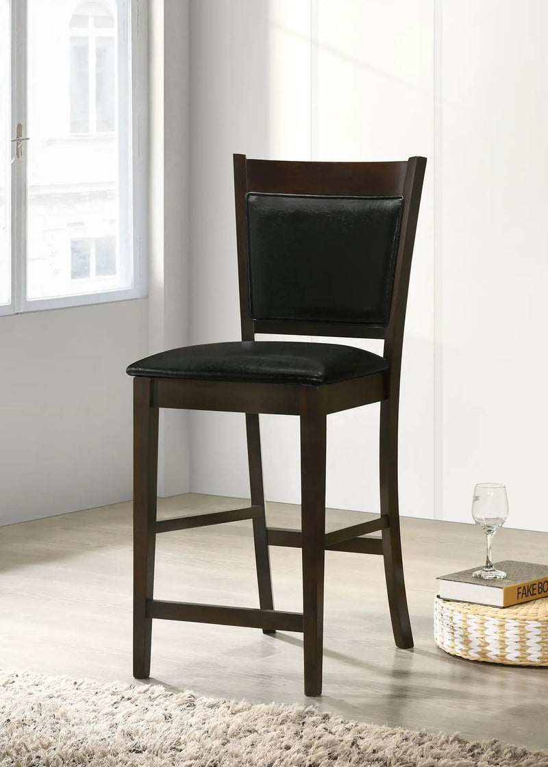 Jaden Upholstered Counter Chair Espresso (Set of 2) by Unique Piece Furniture