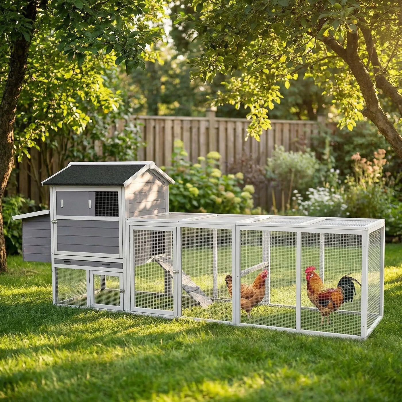Chicken Coop With Run And Nesting Box by HouseOfZazla