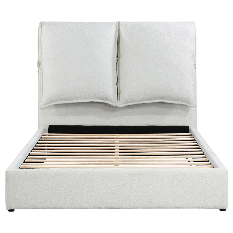Gwendoline Upholstered Queen Panel Bed White by Unique Piece Furniture