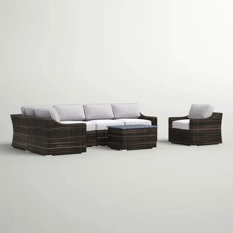 Stylish Sofa Seating Group With Cushions Perfect For Outdoor Gatherings by Unique Piece Furniture