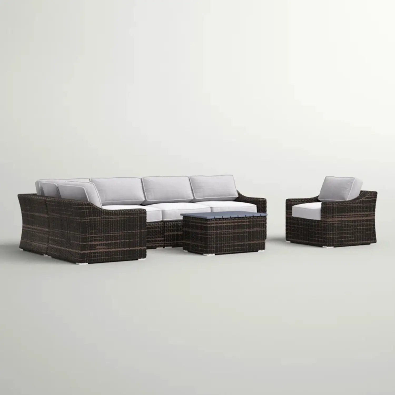 Stylish Sofa Seating Group With Cushions Perfect For Outdoor Gatherings by HouseOfZazla