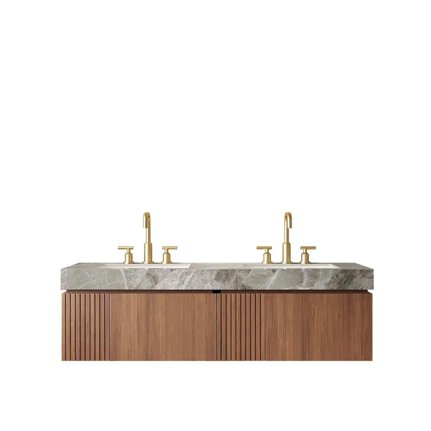 MURI 60" Bathroom Vanity & Sink, Floating Plywood Storage Cabinet by HouseOfZazla