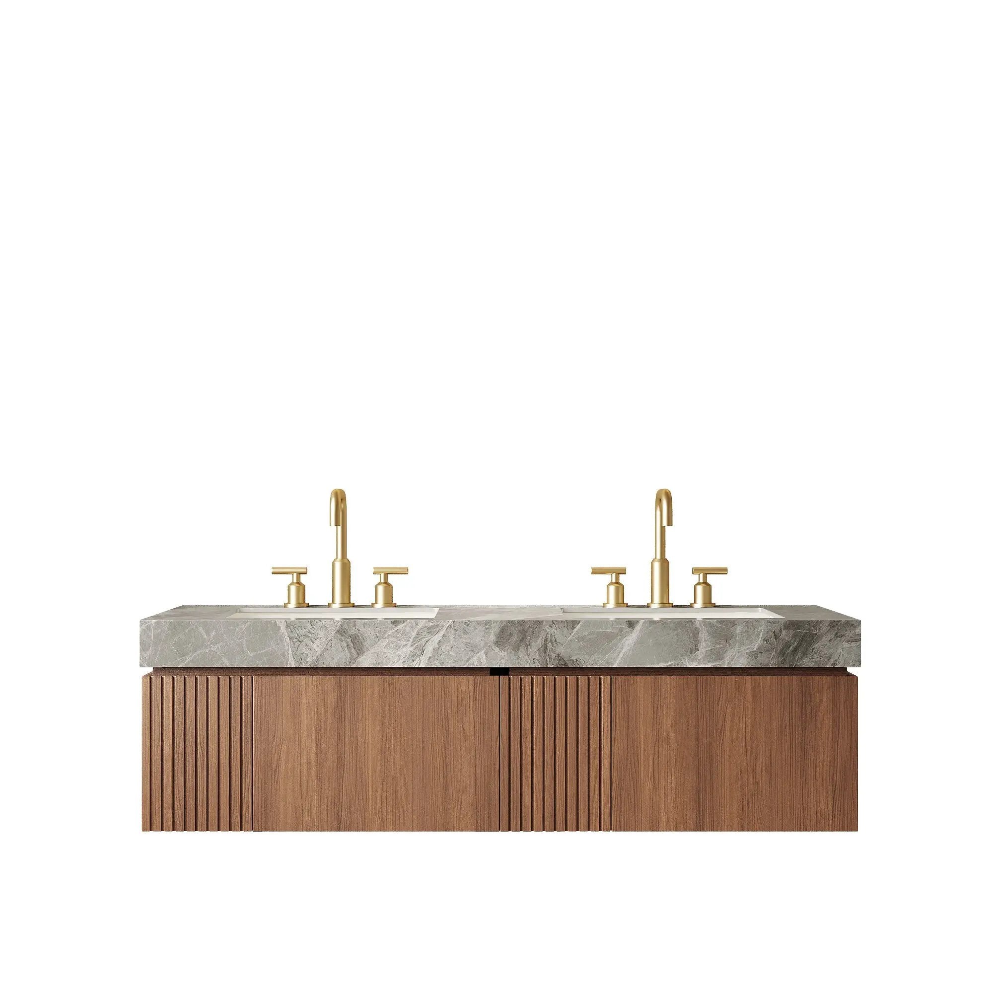 MURI 60" Bathroom Vanity & Sink, Floating Plywood Storage Cabinet by HouseOfZazla