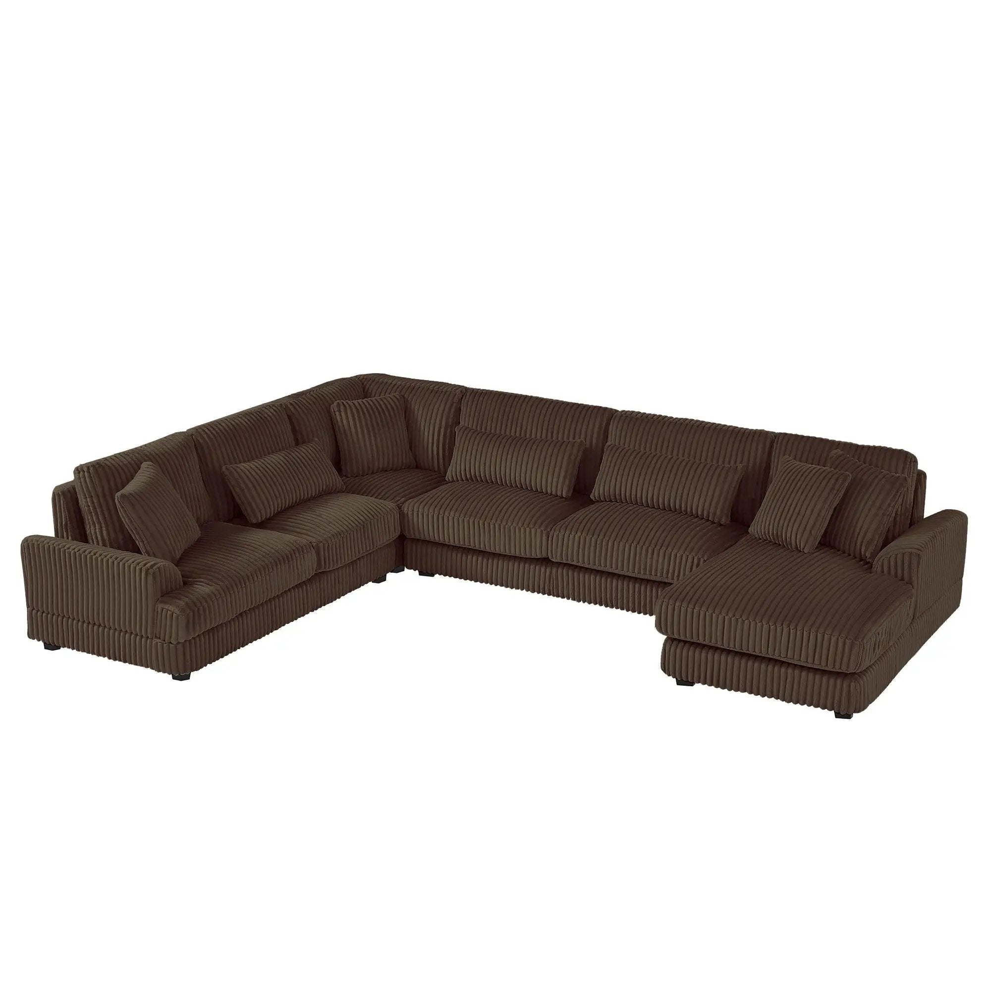 Oversized Sectional Sofa U - Shaped Sofa Couch Modern Sofa Upholstered In Soft With A Chaise Lounge For Living Room by HouseOfZazla