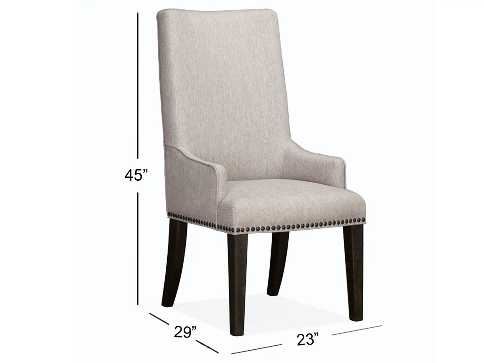 Bellamy - Upholstered Host Chair (Set of 2) - Peppercorn by Unique Piece Furniture