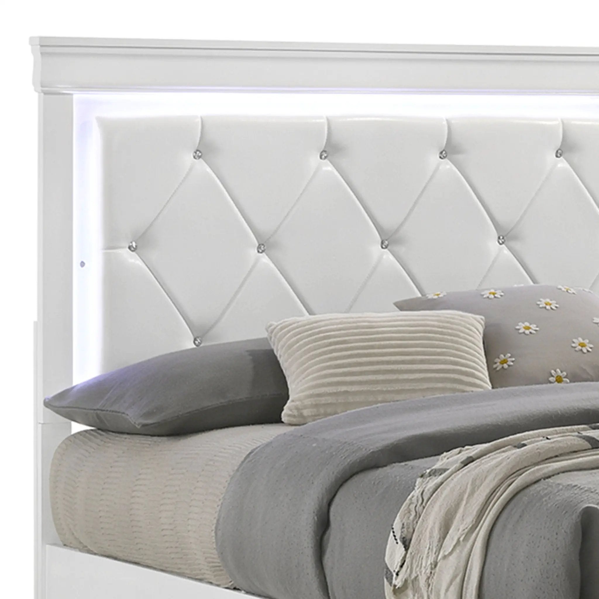 Blaze - Modern Bed With LED Headboard by HouseOfZazla