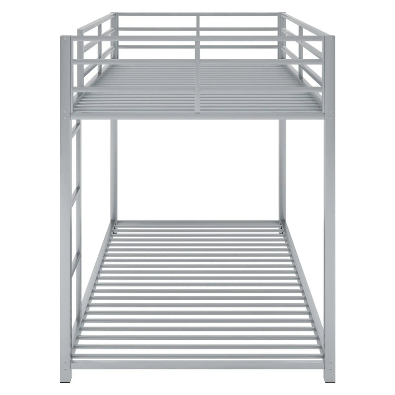 Metal Bunk Bed, Low Bunk Bed With Ladder by HouseOfZazla