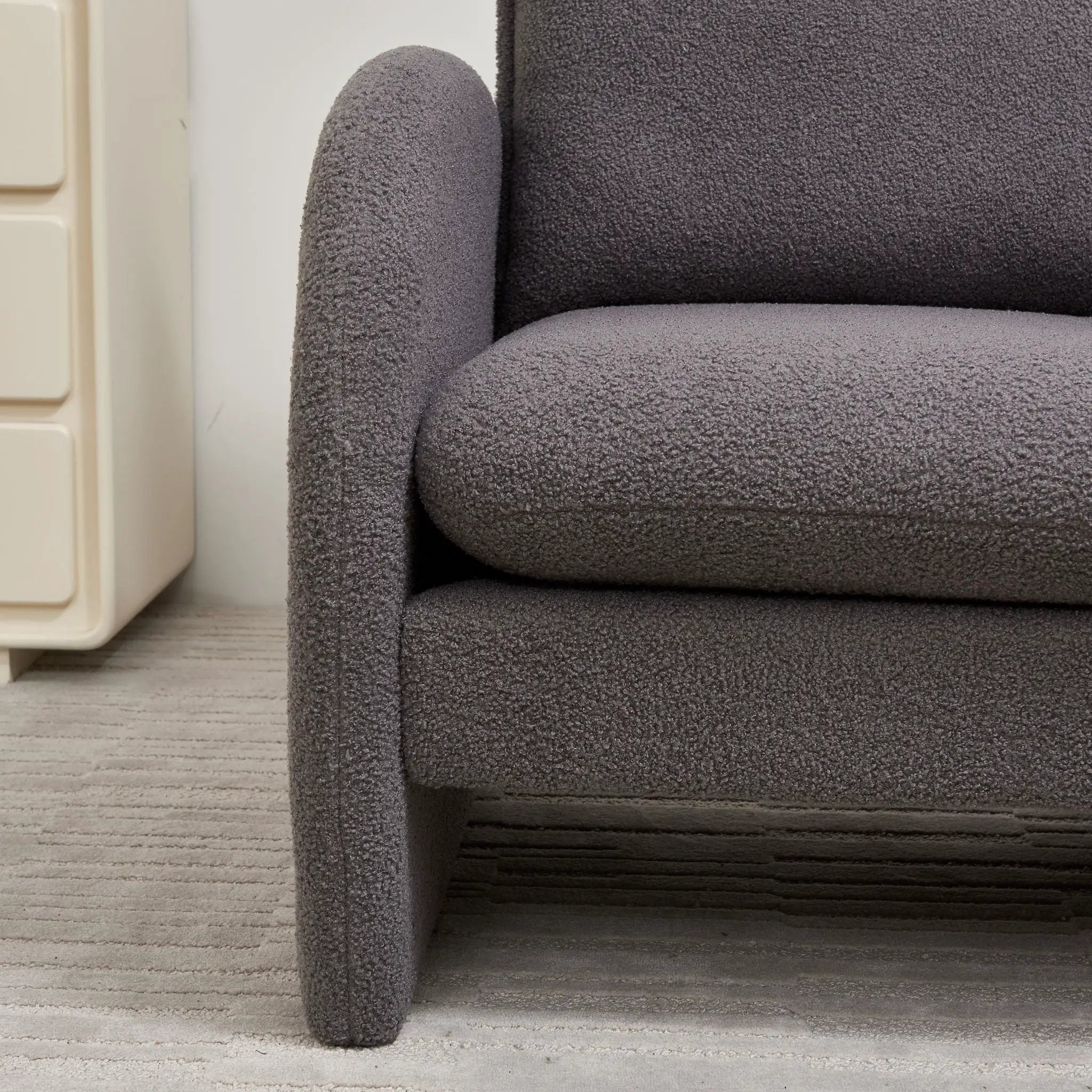 Modern Sherpa Upholstered Accent Chair, Comfortable Living Room Armchair, Lounge Chair For Bedroom, And Office by HouseOfZazla