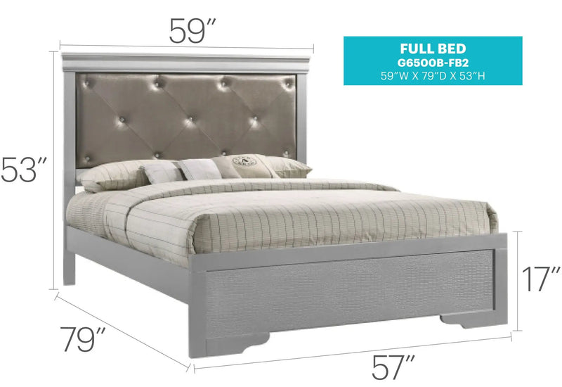 Chic Elegantly Designed Transitional Bed by Unique Piece Furniture