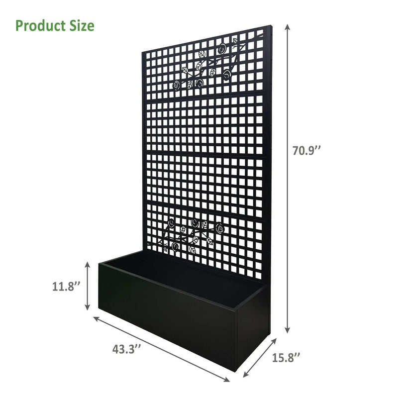 Metal Planter Box with Trellis by HouseOfZazla