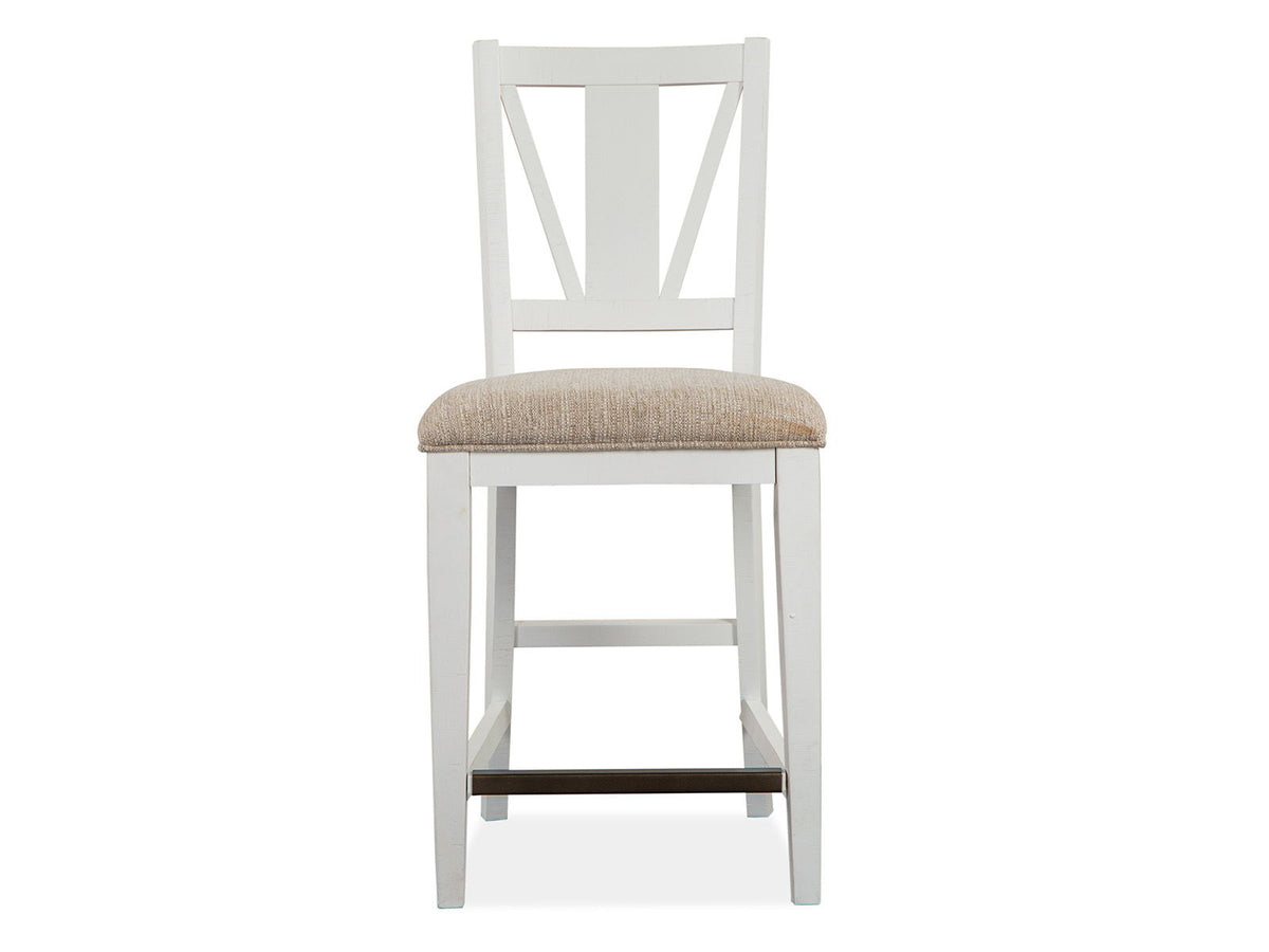 Heron Cove - Counter Chair With Upholstered Seat (Set of 2) - Chalk White, photo 6 of 7