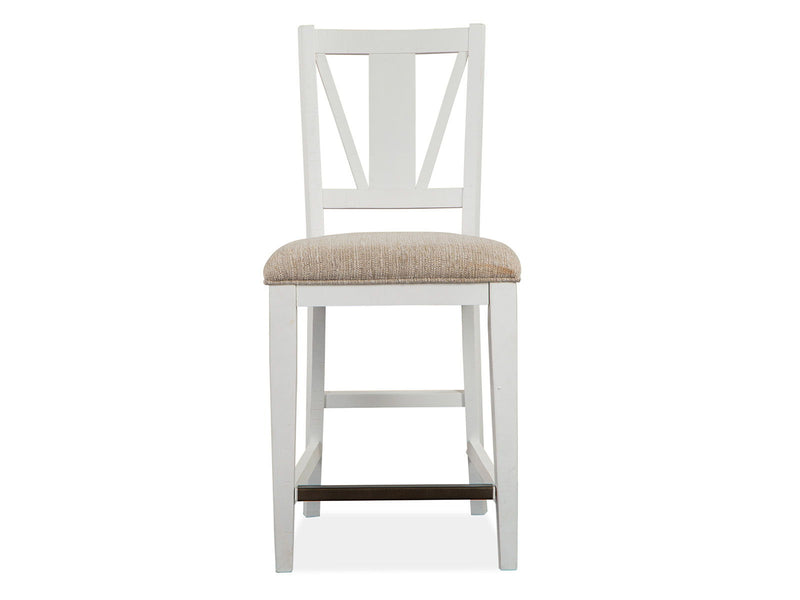 Heron Cove - Counter Chair With Upholstered Seat (Set of 2) - Chalk White, photo 6 of 7