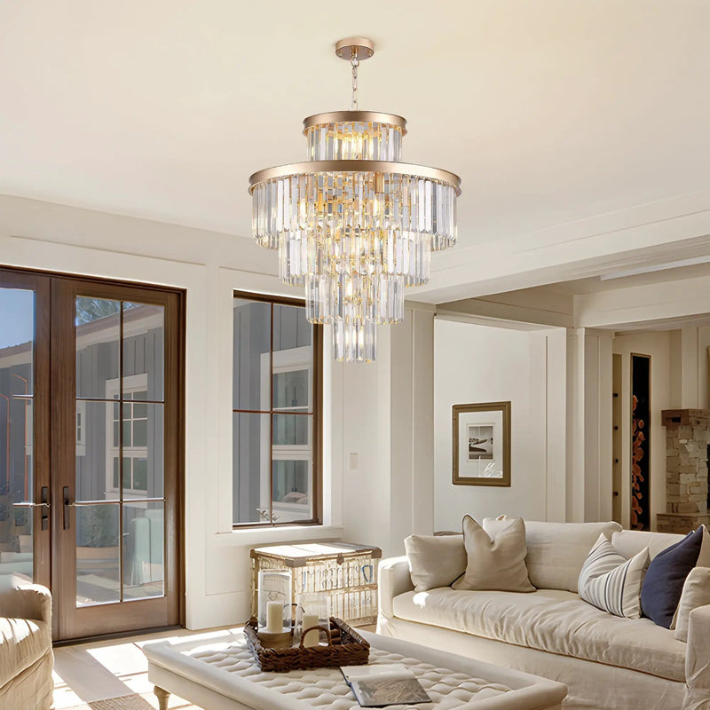 Golden Luxury Crystal Chandelier 23.6 Inch by HouseOfZazla