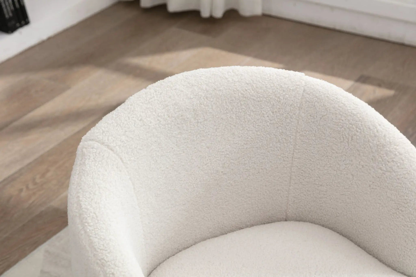 Teddy Fabric Swivel Accent Armchair Barrel Chair by HouseOfZazla