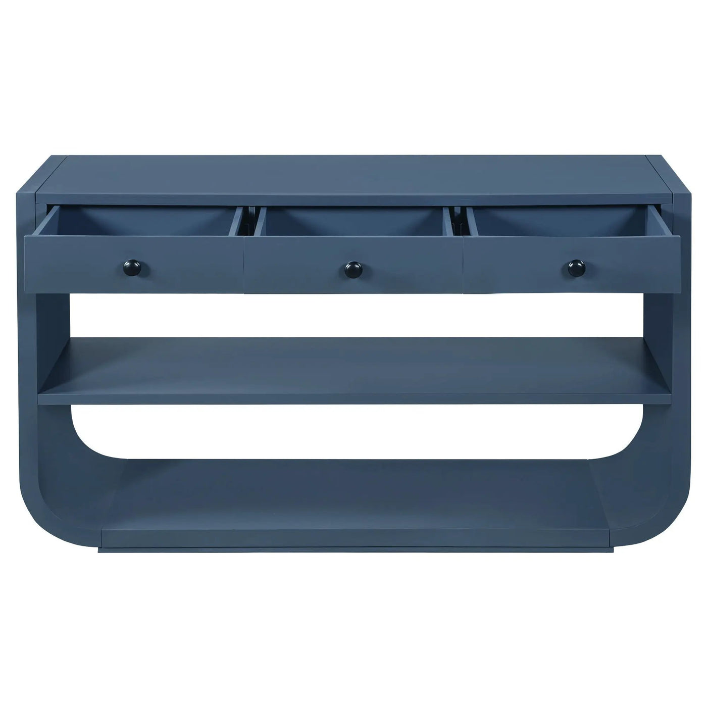 Console Table With 3 Soft Close Drawers & 2 Open Shelves by HouseOfZazla
