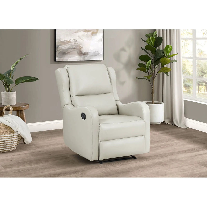 Cortland - Upholstered English Arm Recliner Chair Comfort Enhancing Lounge Chair - Ivory by HouseOfZazla