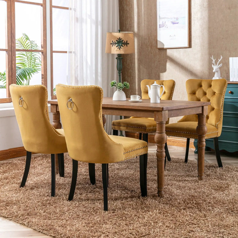 Nikki - High-End Tufted Dining Chair (Set of 2) by HouseOfZazla