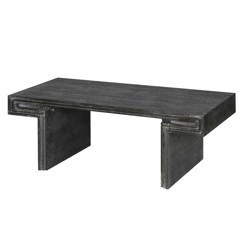 American Vintage Industrial Coffee Table, Double Tier Design by Unique Piece Furniture