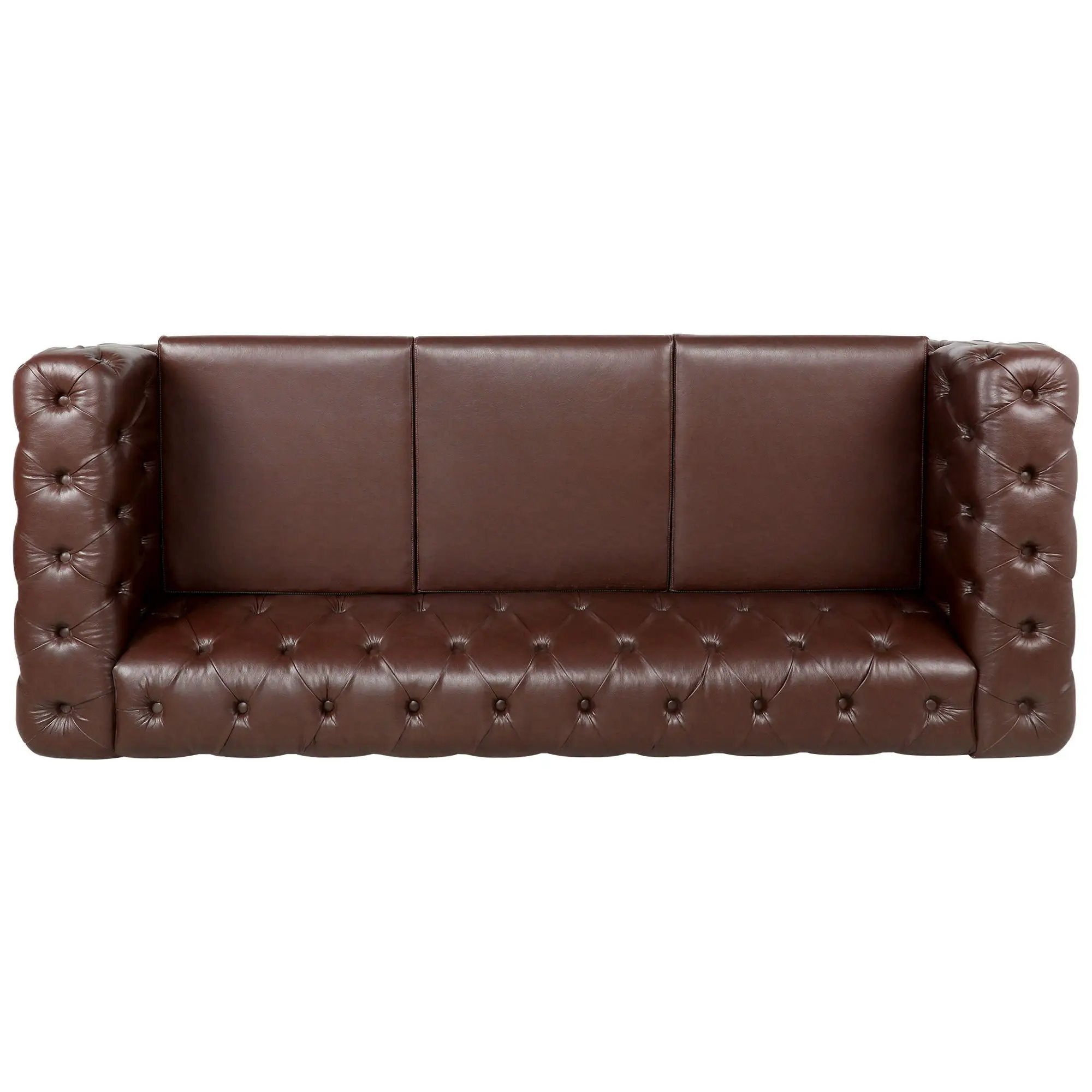 Square Arm Removable Cushion 3 Seater Sofa by HouseOfZazla