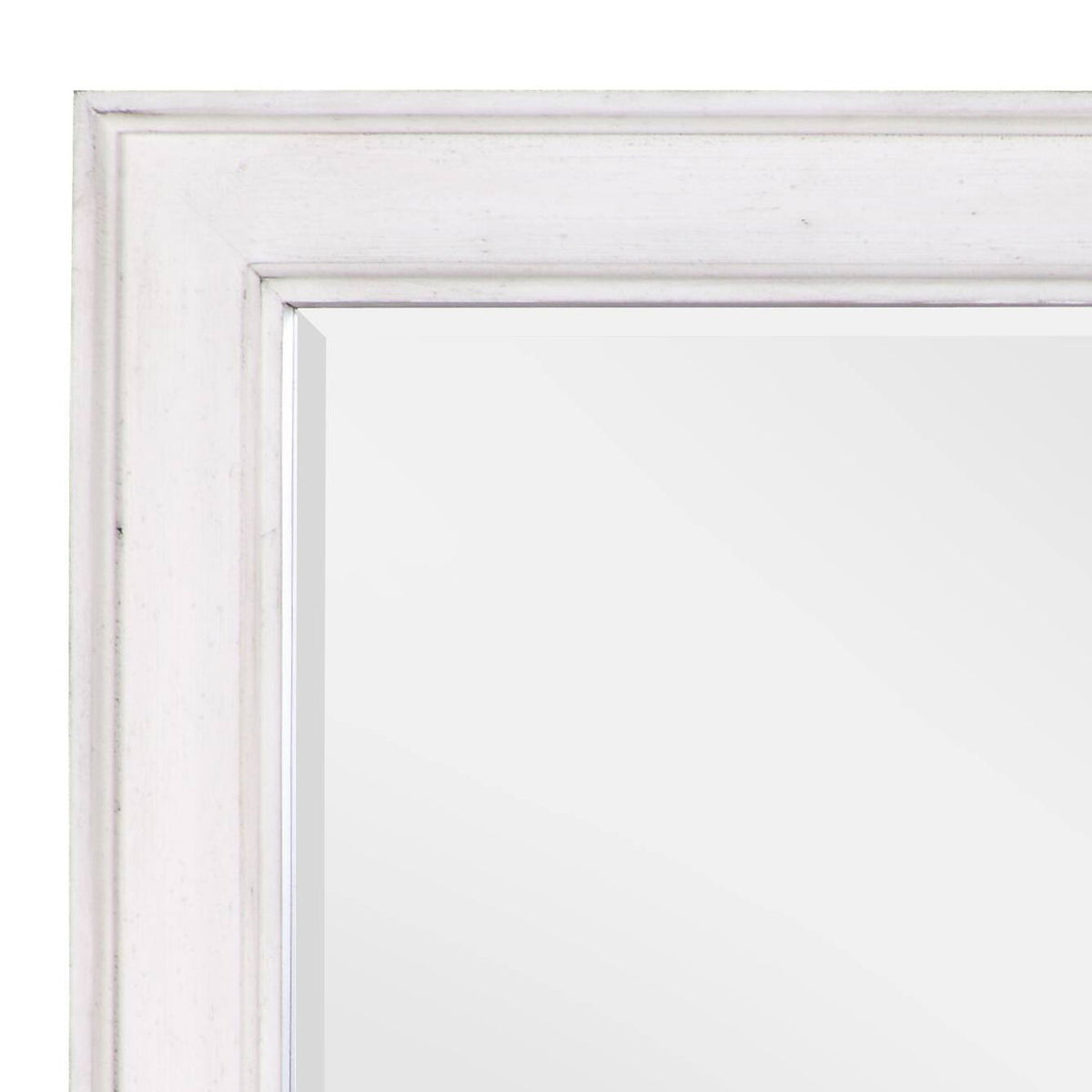 Weathered Mirror with Beveled Edge - White, photo 3 of 4