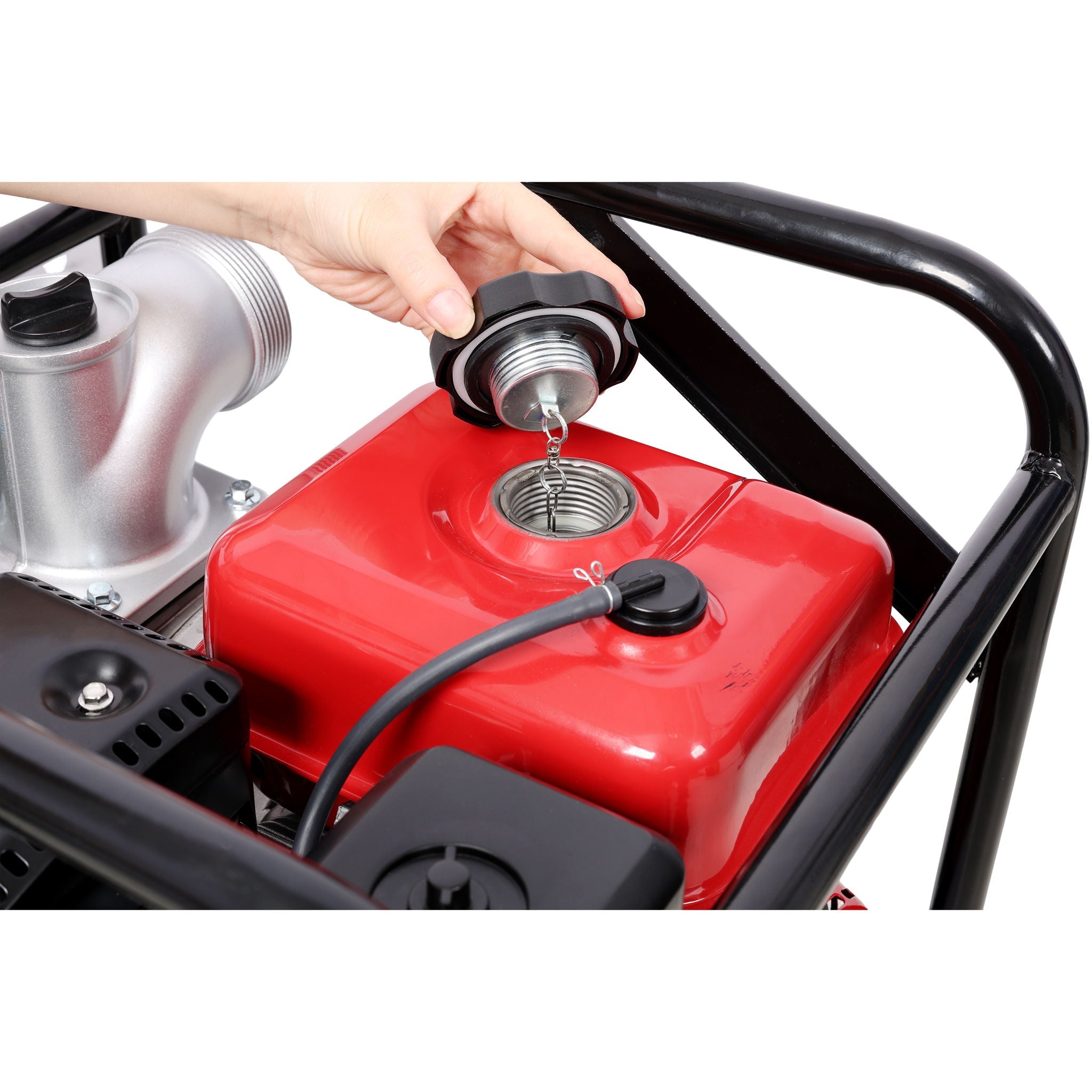 Gasoline Powered Water Pump 3" Inlet & Outlet, 264Gpm Flow, 7Hp Engine - Black / Red by HouseOfZazla
