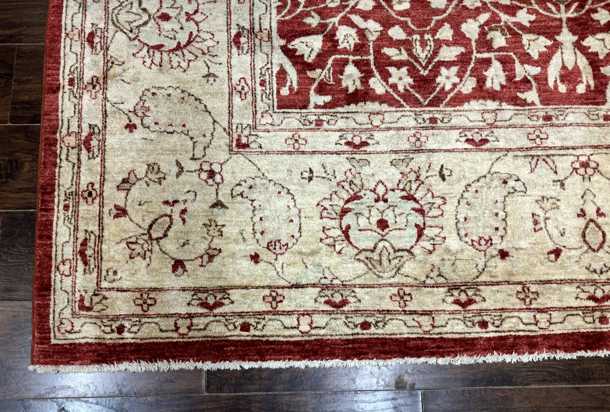 Pakistani Chobi Rug 8x10, Red, Handmade by Jewel Rugs