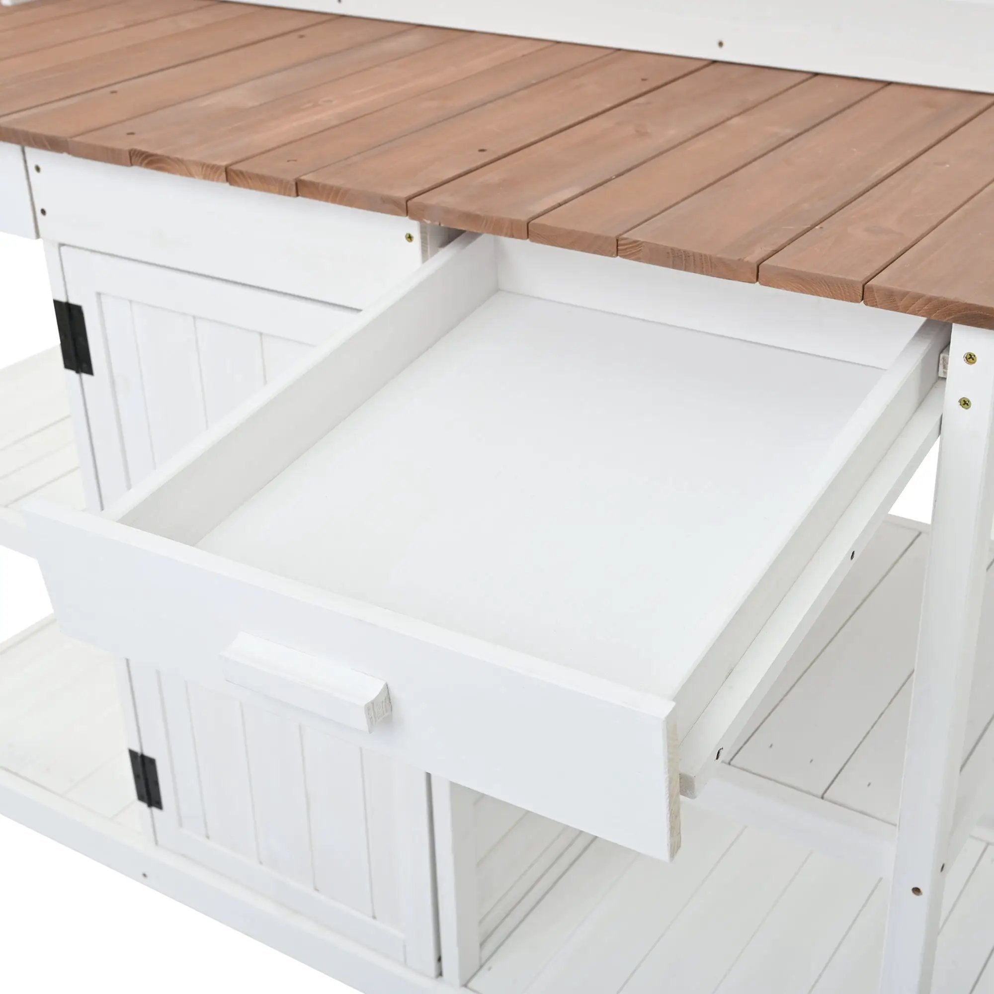Topmax 66" Large Outdoor Farmhouse Wooden Potting Bench Table by HouseOfZazla