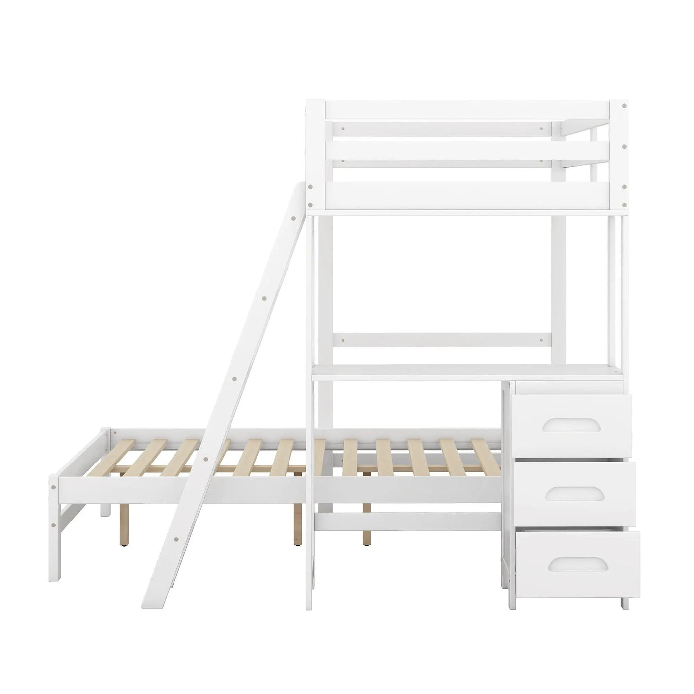 Bunk Bed With Built In Desk And 3 Drawers by HouseOfZazla