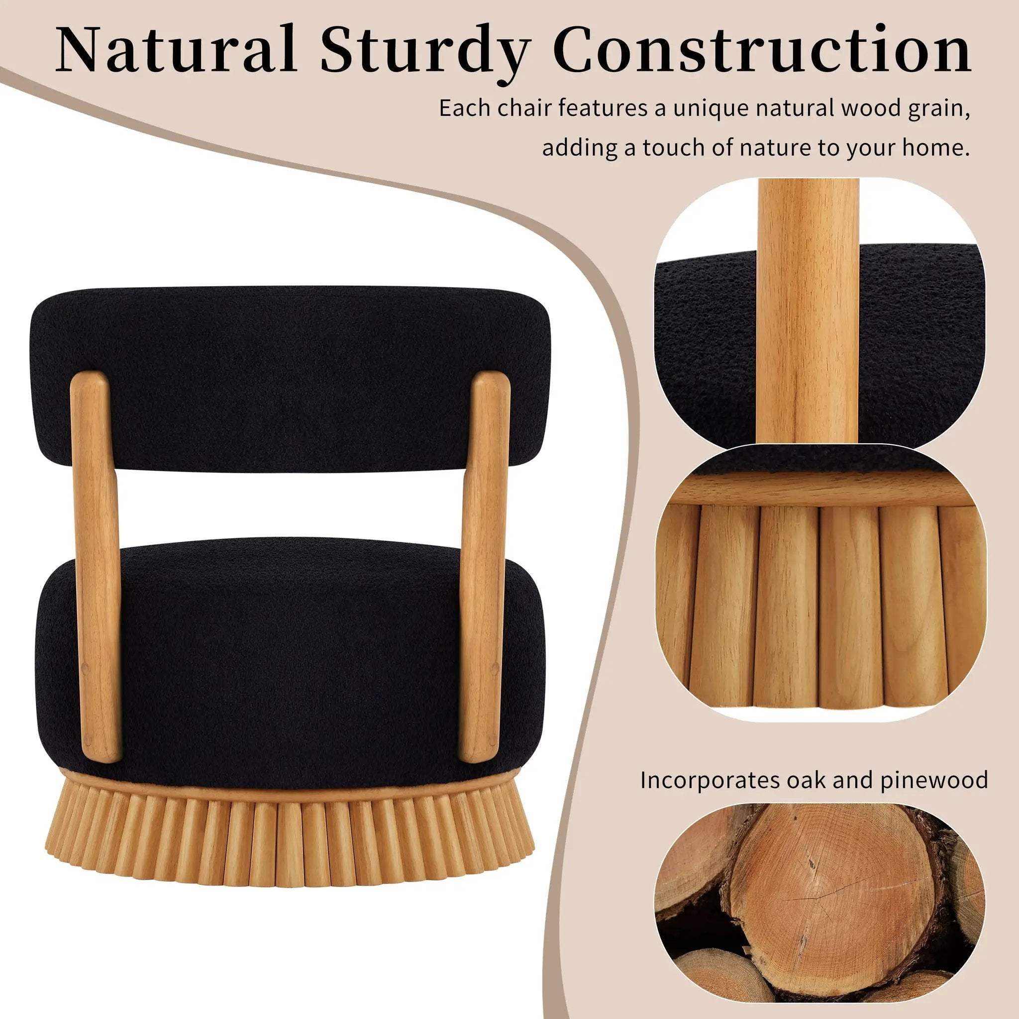 Modern 27.5" W Farmhouse Armless Chair Set of 2 by HouseOfZazla