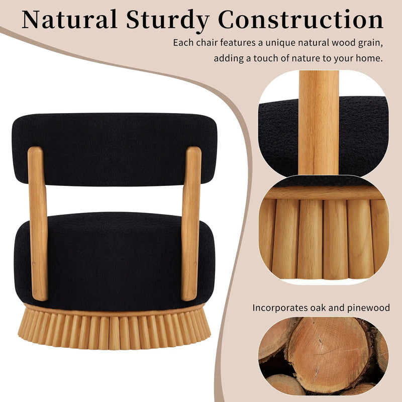Modern 27.5" W Farmhouse Armless Chair Set of 2 by HouseOfZazla