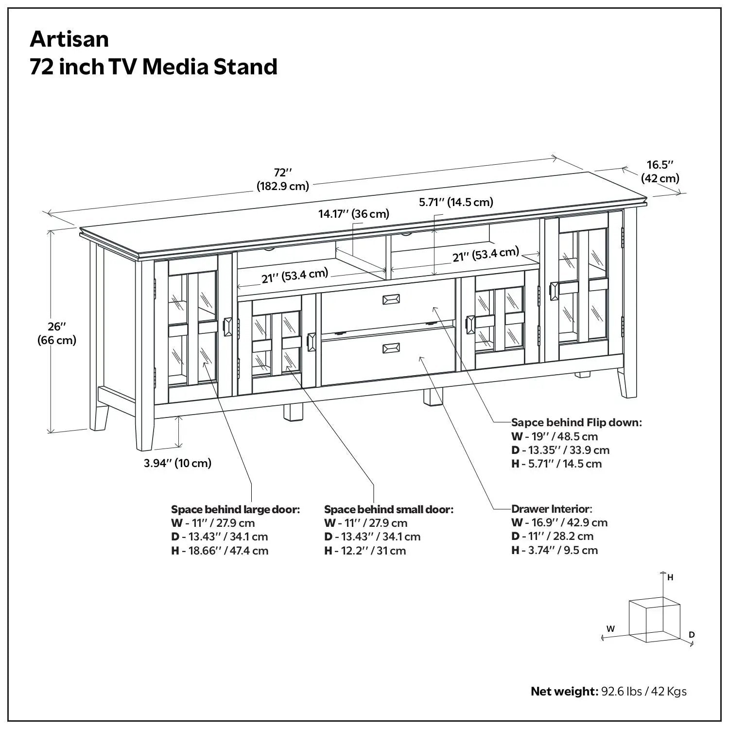 Artisan - TV Media Stand - Russet Brown by HouseOfZazla