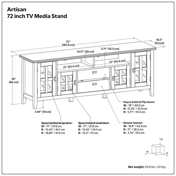 Artisan - TV Media Stand - Russet Brown, photo 2 of 5