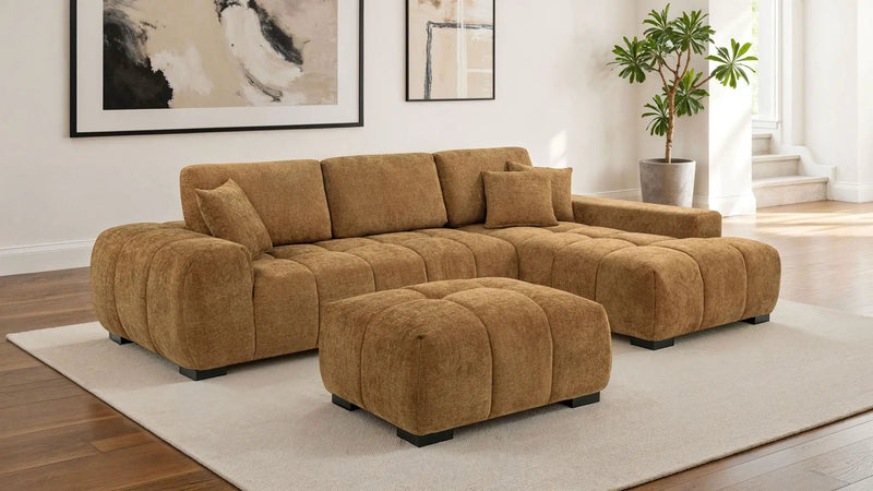 Octavia Upholstered Rectangular Ottoman Amber by Unique Piece Furniture