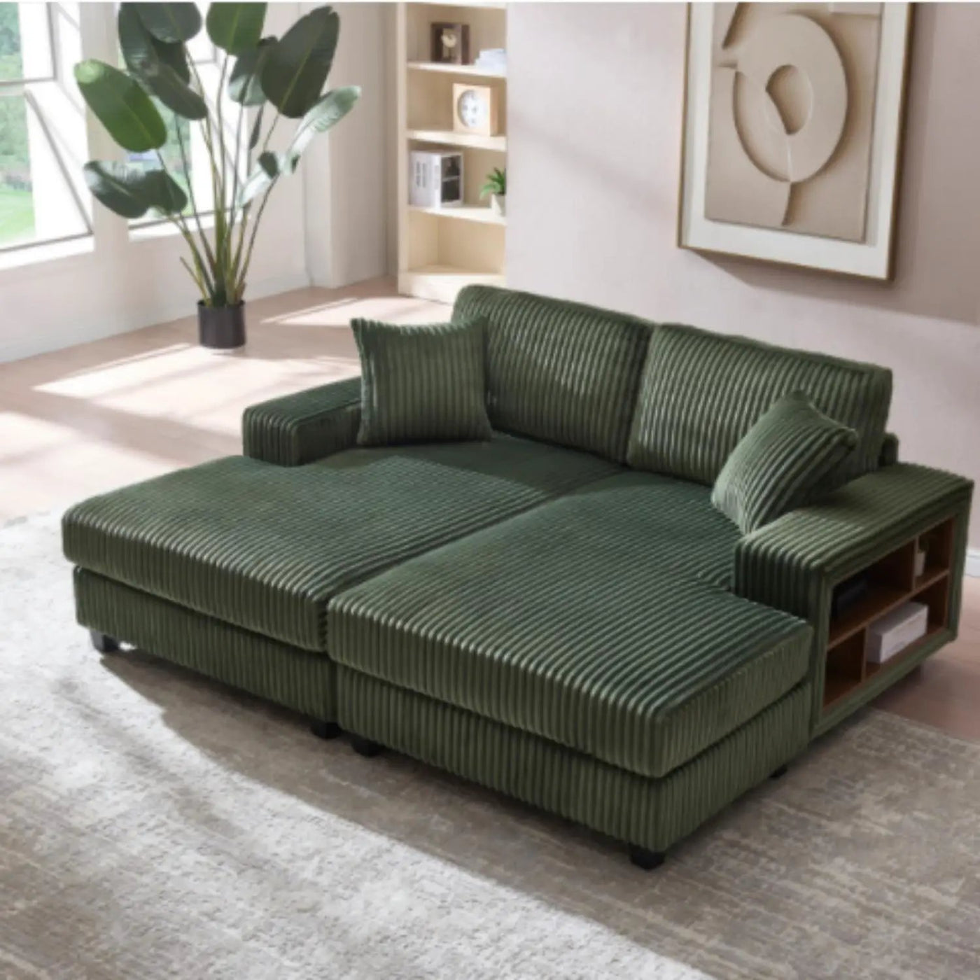 Convertible Sectional Sofa, Sleeper Oversized Living Room Lounge by HouseOfZazla