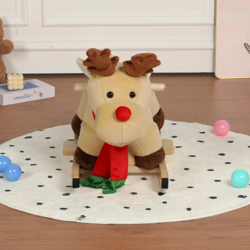 Kids Ride-On Rocking Horse Toy with Jingle Bells by HouseOfZazla