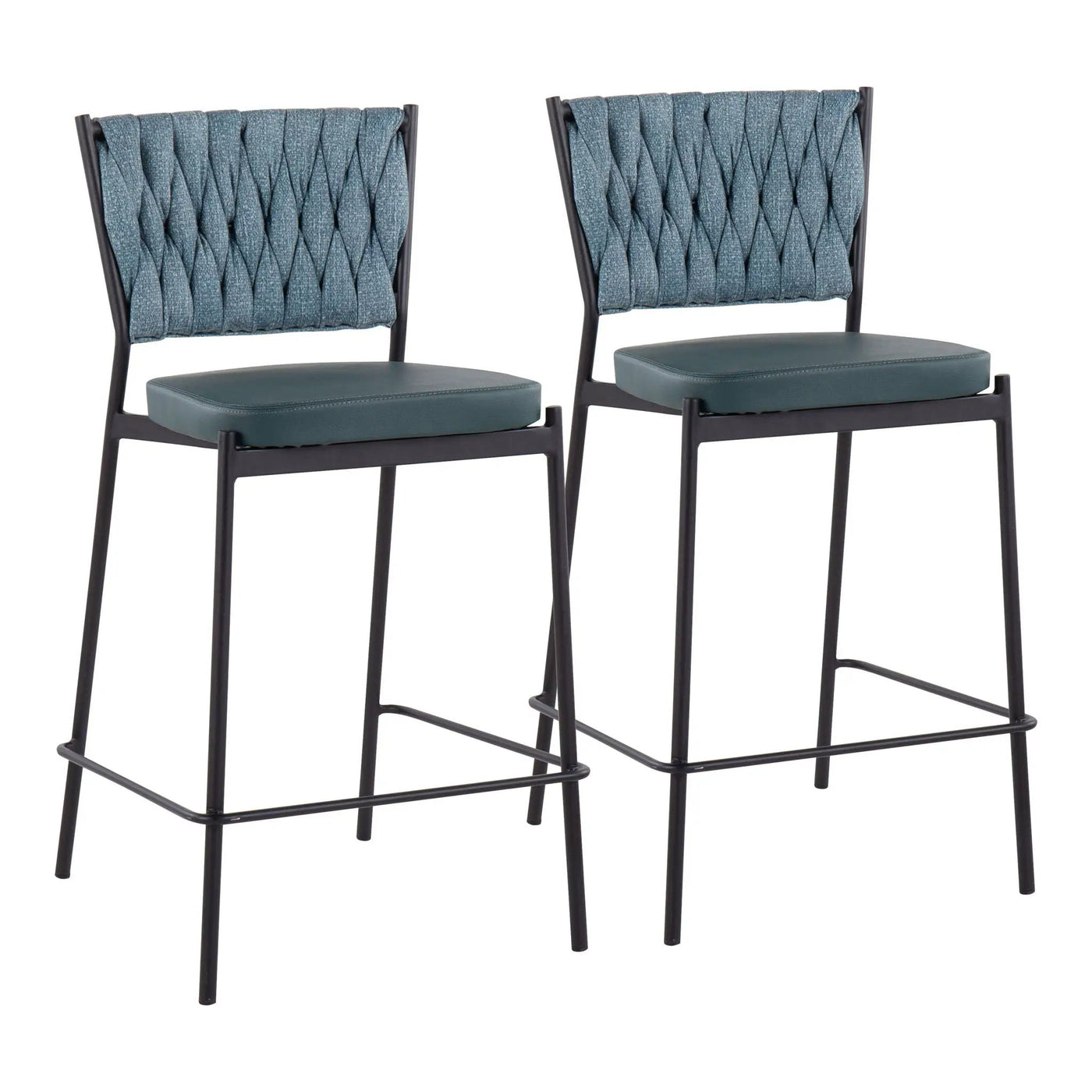 Tania - Braided Contemporary Counter Stool (Set of 2) by HouseOfZazla