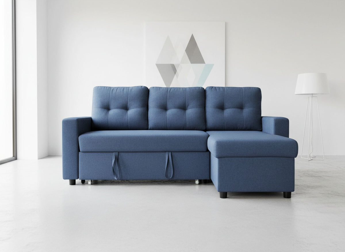 Convertible L Shaped Sectional Sleeper Sofa Bed, Saving Pull Out Couch, photo 22 of 23