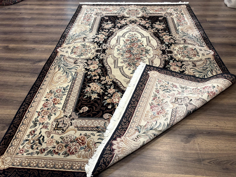 Aubusson Rug 6x9, European Design, Fine 170 KPSI, Elegant Carpet by Jewel Rugs