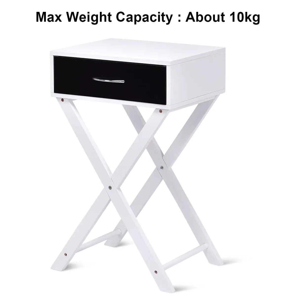 Modern X-Shape Accent Side End Table-Black by DirectDeals