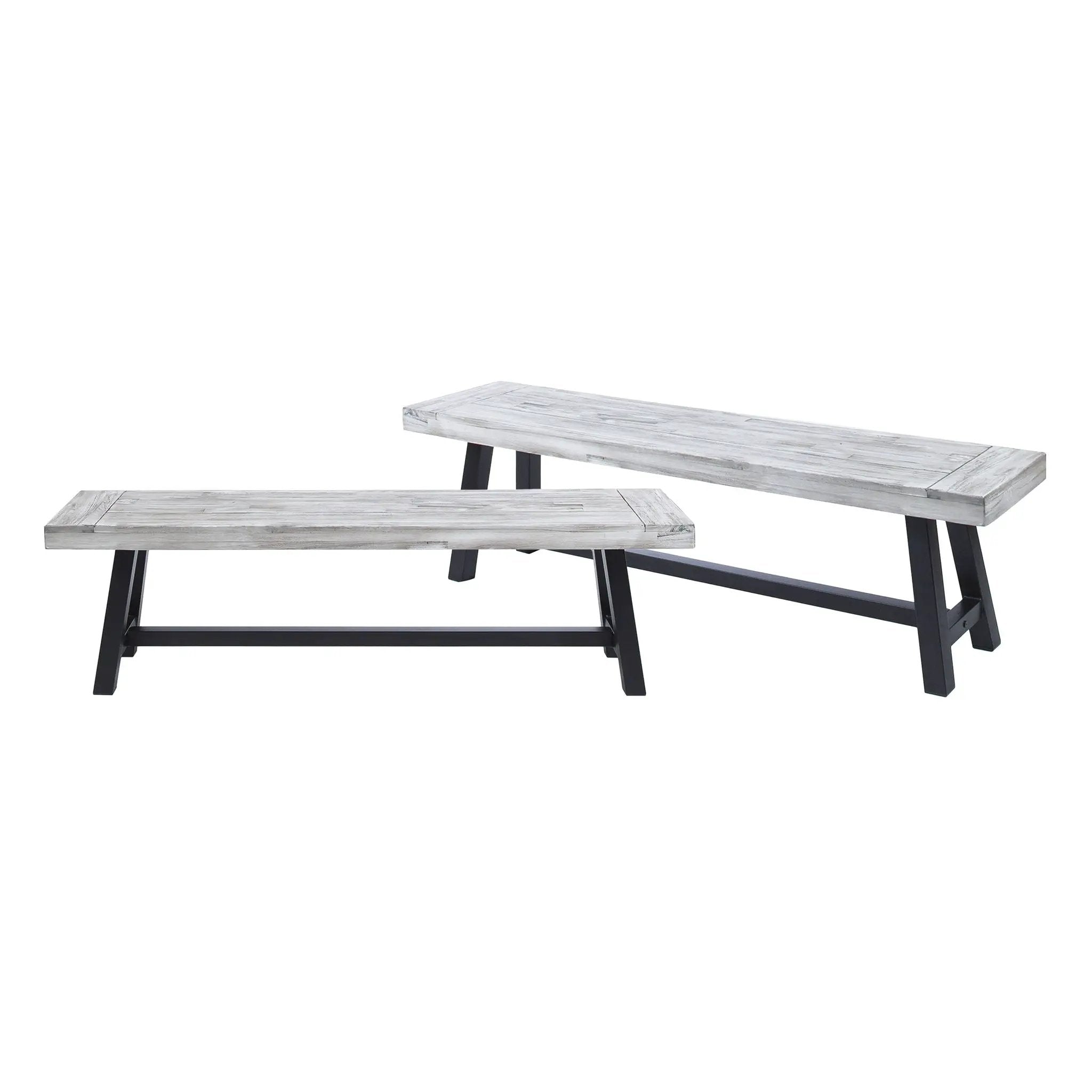 Tranquilizer Outdoor Acacia Wood Bench With Slat Panel Design by HouseOfZazla
