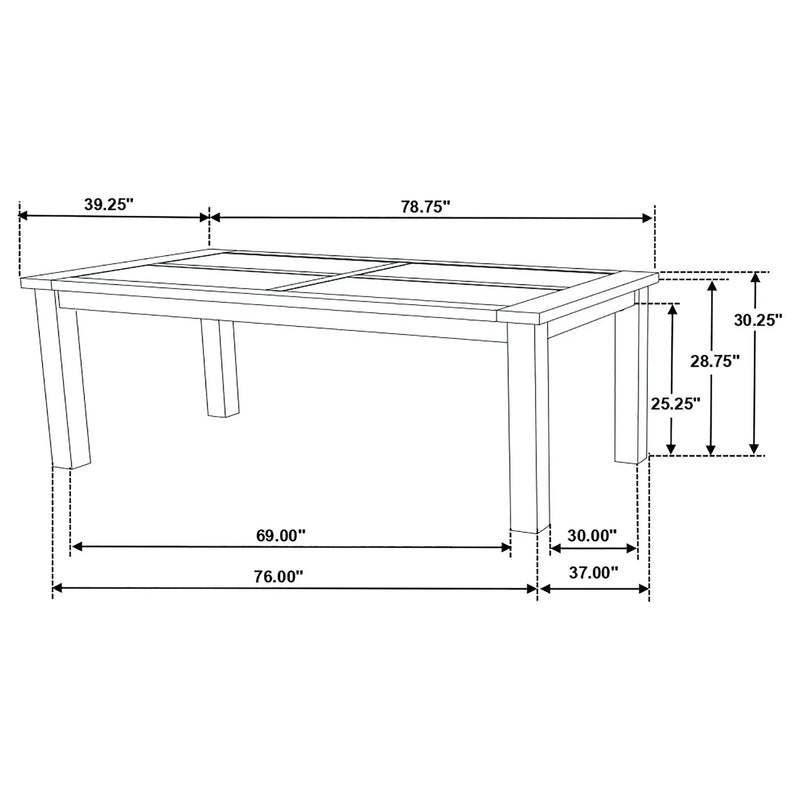 Coleman Rectangular 79-inch Dining Table Rustic Golden Brown by Unique Piece Furniture