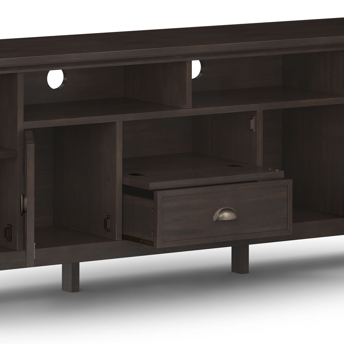 Handcrafted TV Media Stand with Adjustable Shelves - Multiple Colors, photo 13 of 22