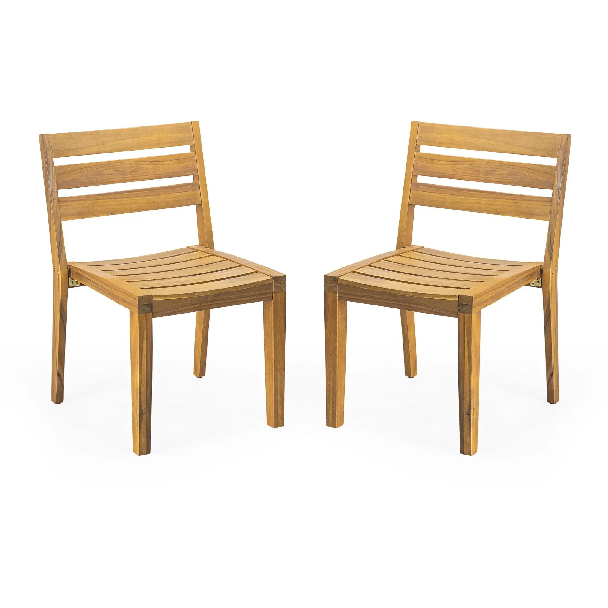 Outdoor Dining Side Chair (Set of 2) - Teak Finish by HouseOfZazla