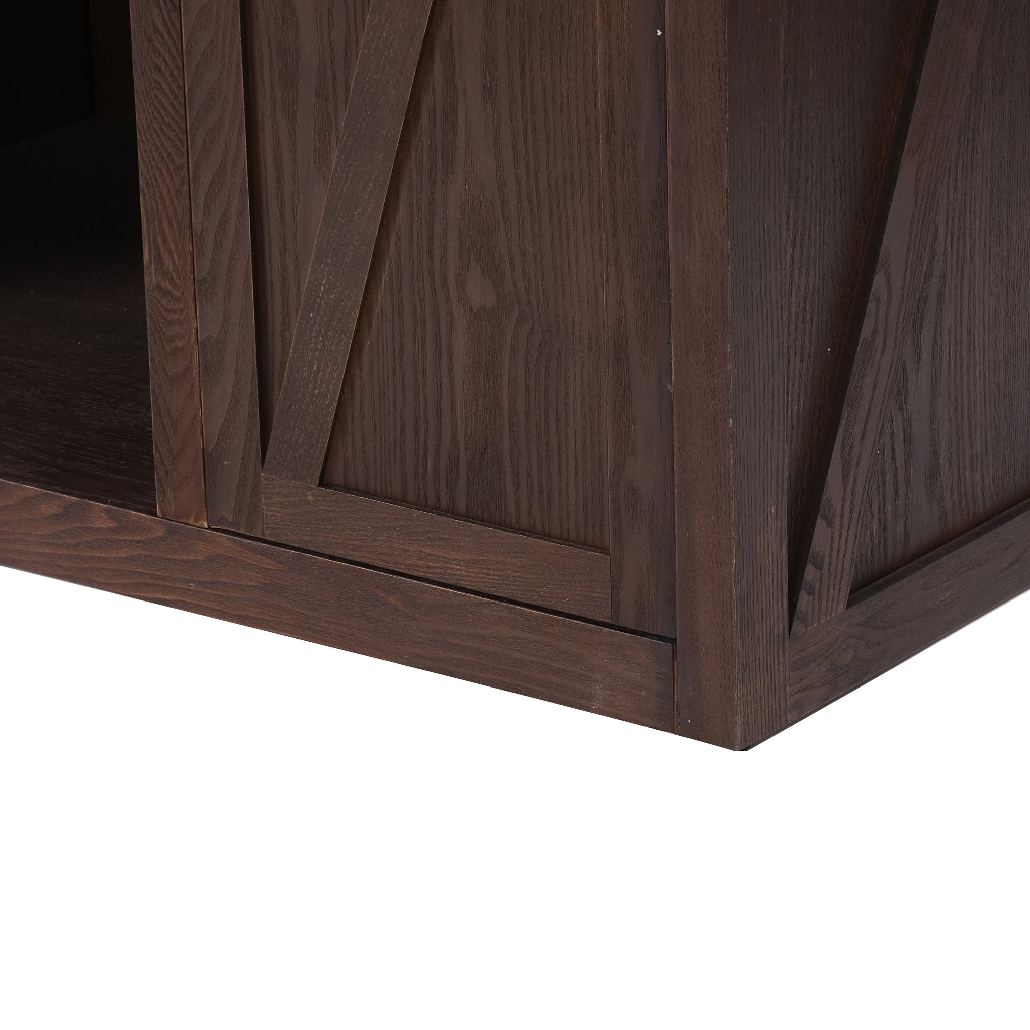 41.35"H Bar Table or Wine Cabinet - Brown Antique by HouseOfZazla