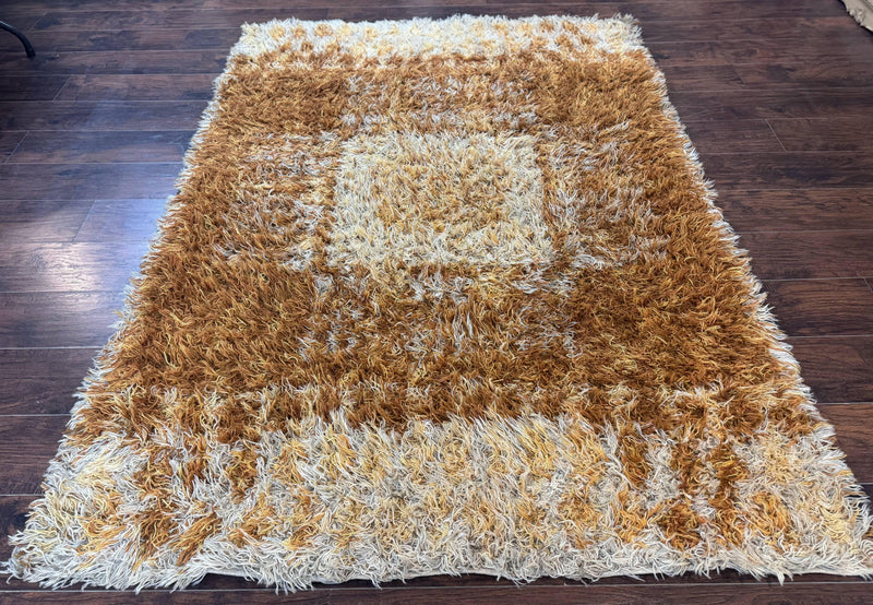 Vintage Rya Shag Rug 5.5 x 7.7 by Jewel Rugs