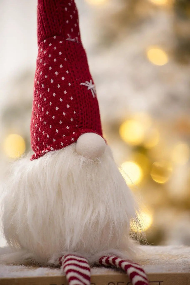 Christmas Gnomes Decorations, Christmas Table Home Ornaments For Holiday Party Gifts (Set of 2) - White / Red by HouseOfZazla