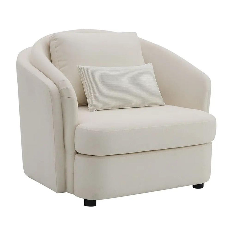 Mariko - Chair With Pillow - Beige Linen by Unique Piece Furniture