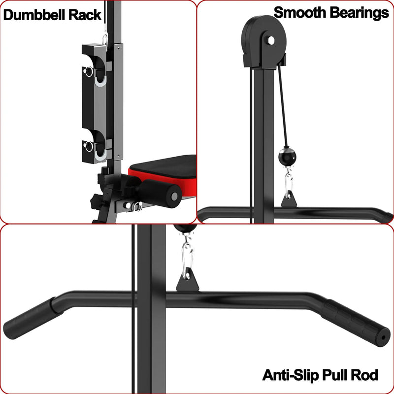 Multi-Functional Weight Bench with Pulley System and Adjustable Backrest by HouseOfZazla