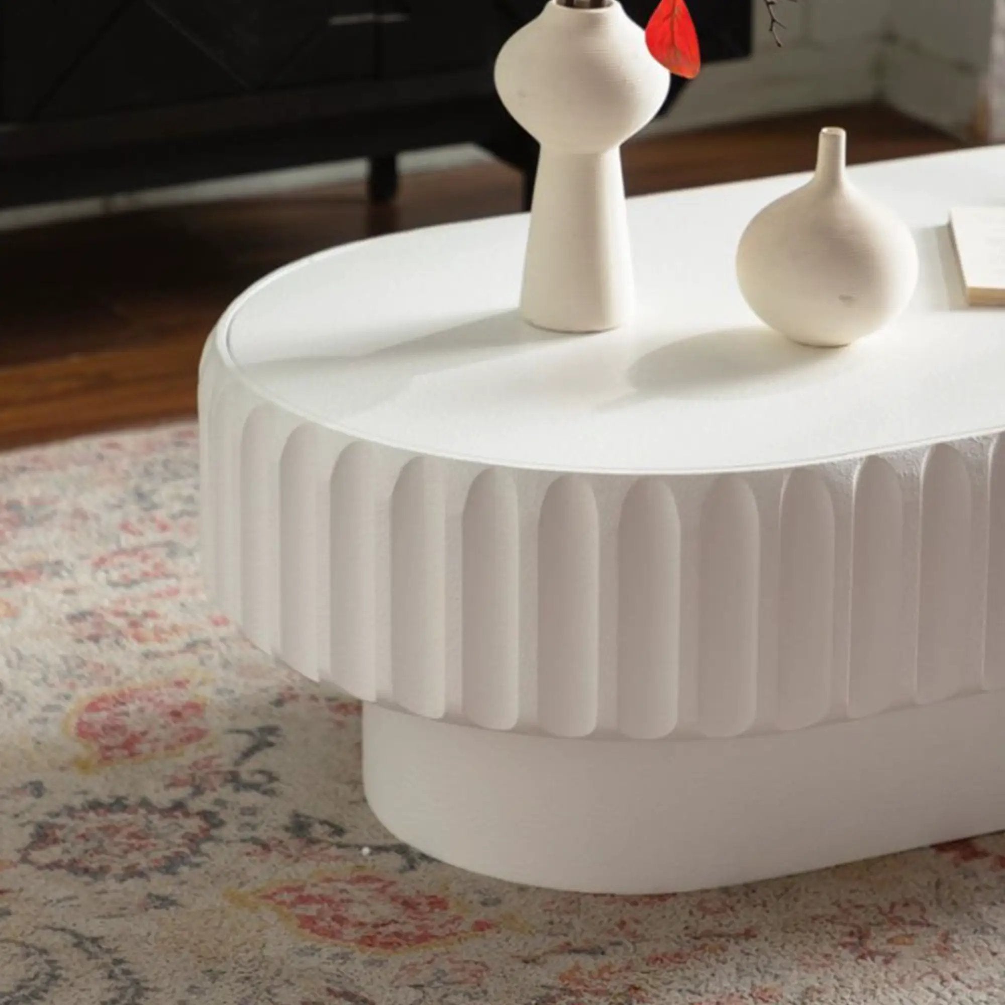 Fluted Storage Table with Lift-Off Lid by HouseOfZazla